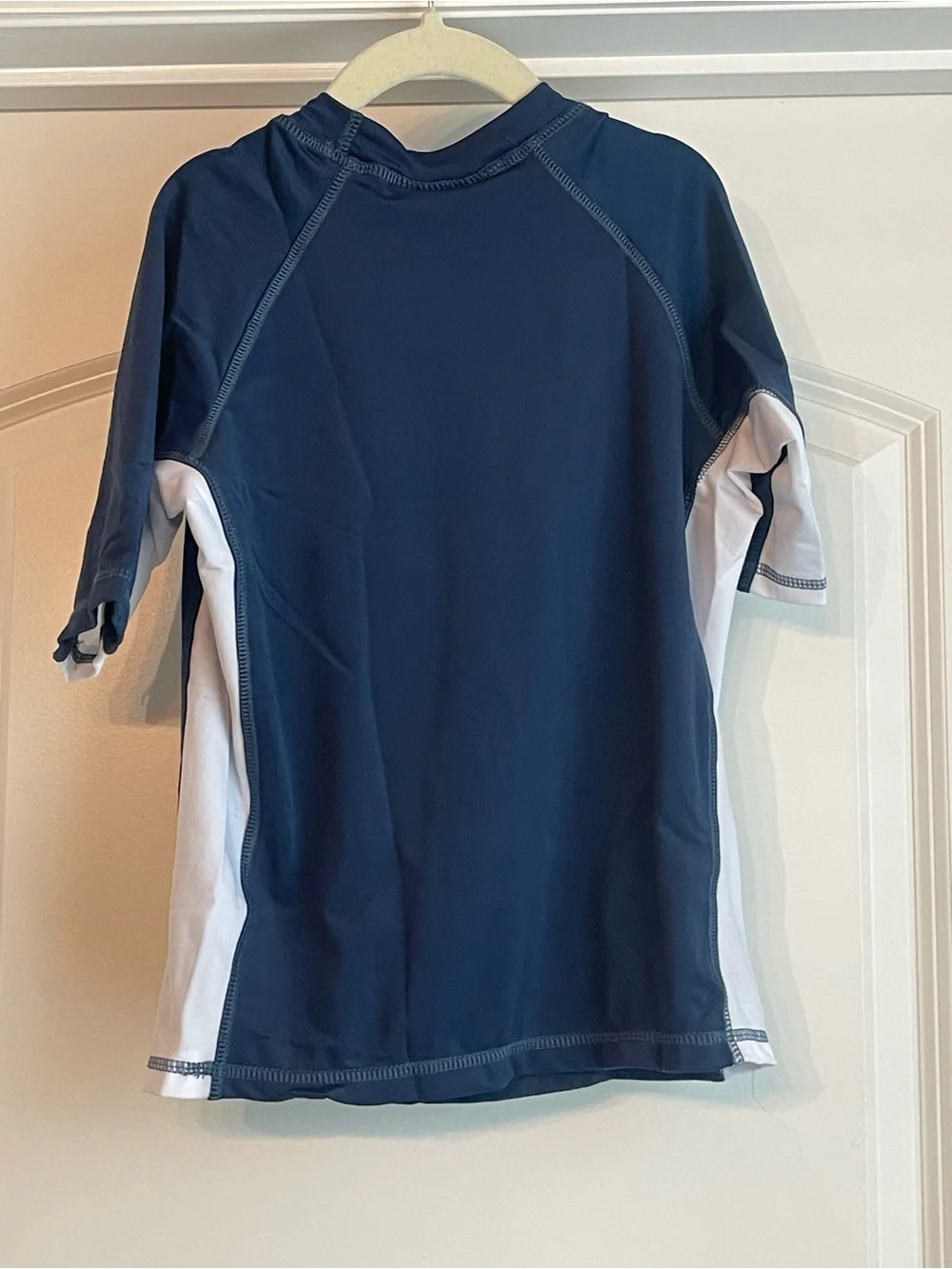 Kanu Surf Kids Navy Blue Short Sleeve Swim Rash Guard NWT
